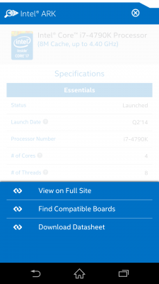 Intel ARK, Menyajikan Spesifikasi Lengkap Produk Intel